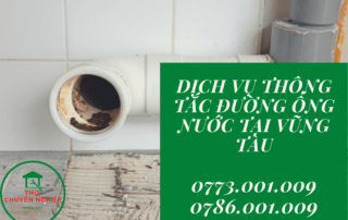 DỊCH VỤ THÔNG TẮC ĐƯỜNG ỐNG NƯỚC TẠI VŨNG TÀU 0786.001.009