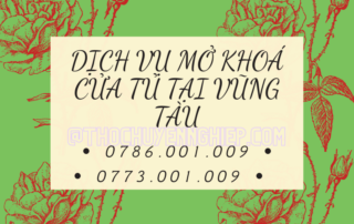 DỊCH VỤ MỞ KHOÁ CỬA TỦ TẠI VŨNG TÀU 0786.001.009